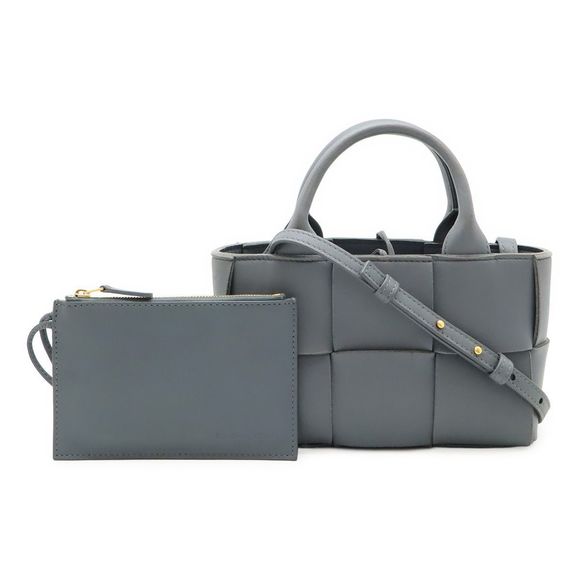 Bottega Veneta Maxi Intrecciato Candy Arco Mini Tote Bag 2WAY Shoulder Leather - Picture 1 of 9